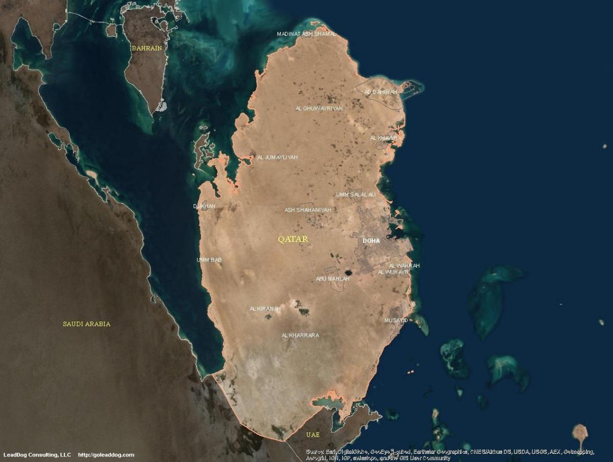 卡塔尔地图 - 卡塔尔地图 - 地理教师网